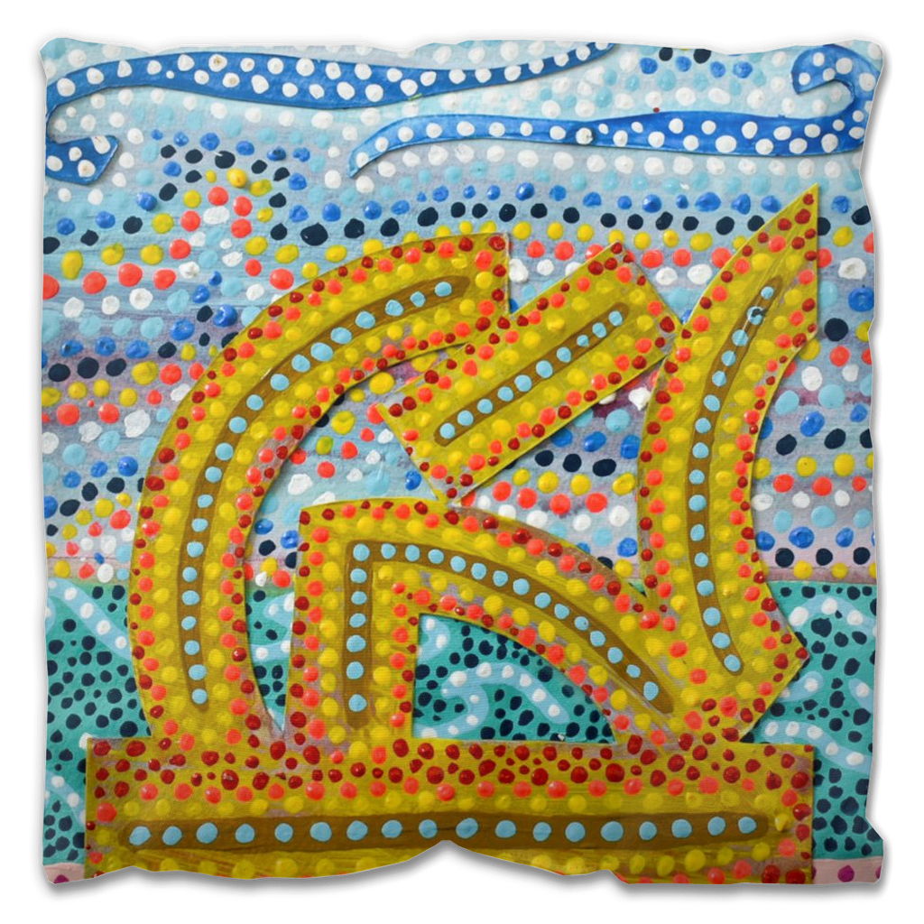 Sculpture On The Beach Outdoor Pillow