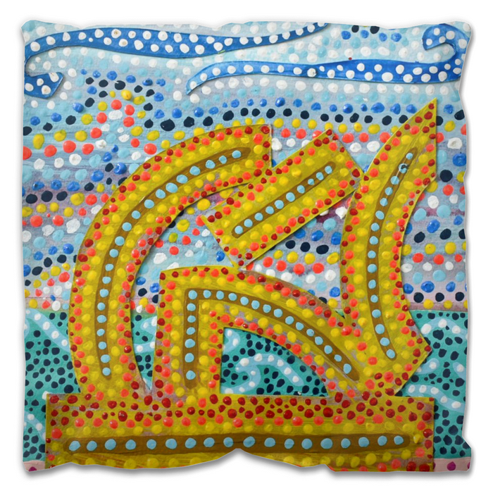 Sculpture On The Beach Outdoor Pillow