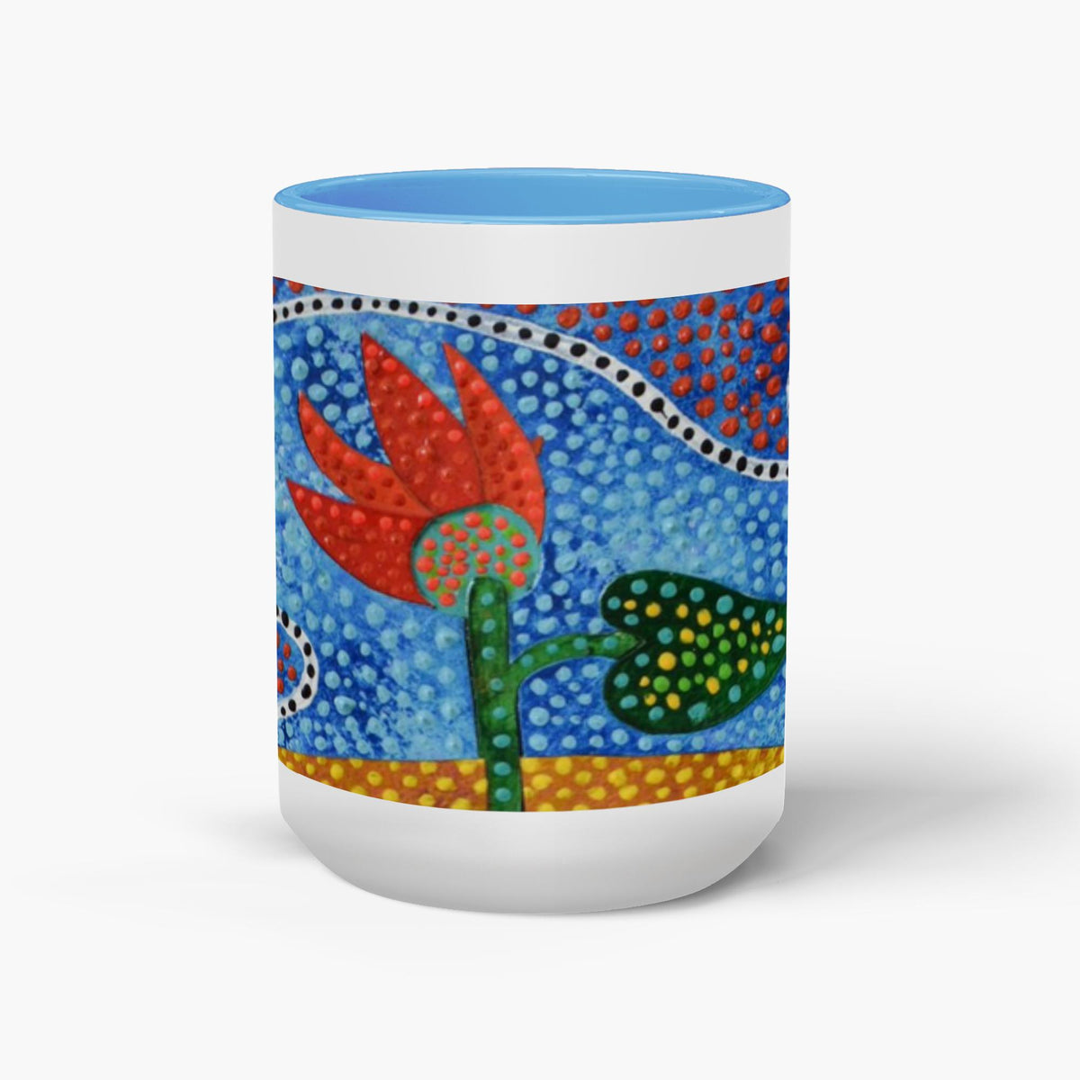 Four Red Petals Accent Mug