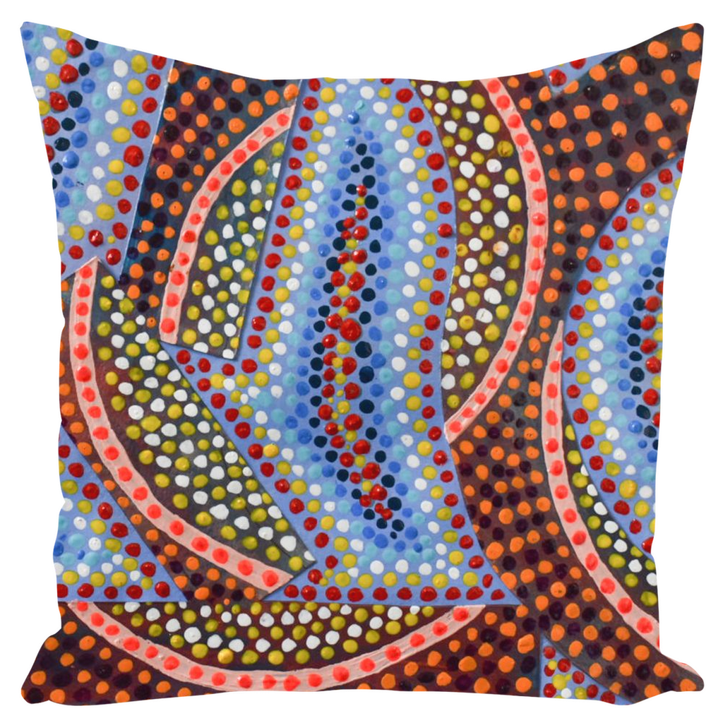 Retro Abstract Accent Pillow