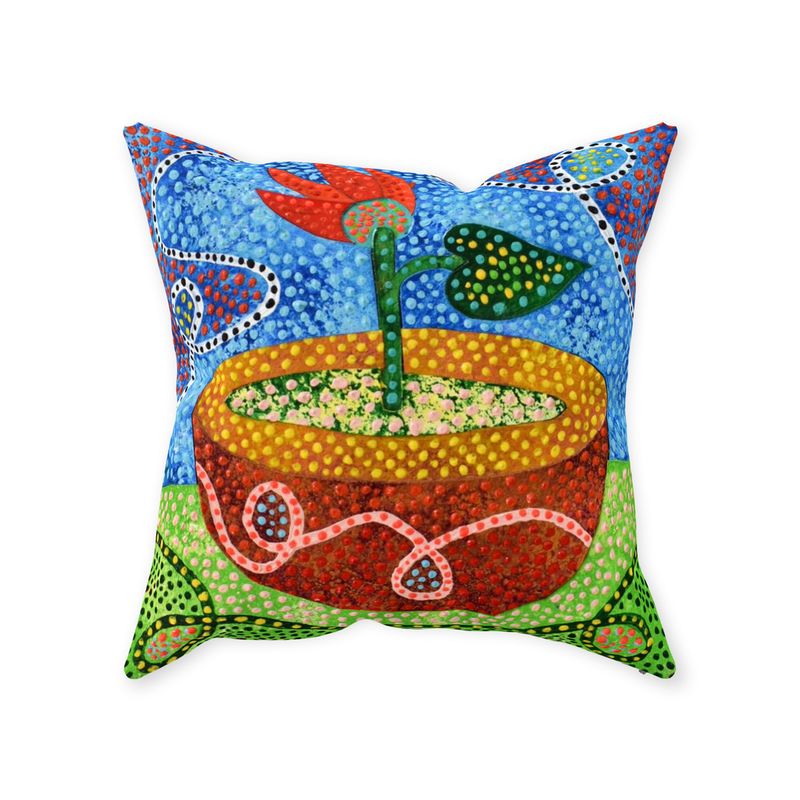 Four Red Petals Accent Pillow